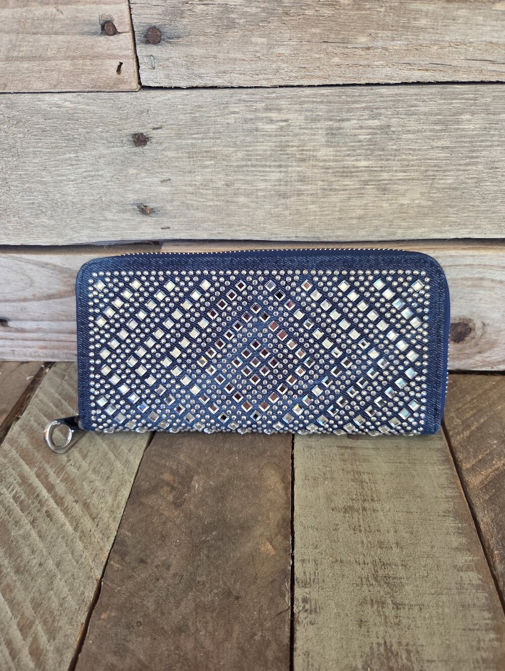 Denim Zip Wallet
